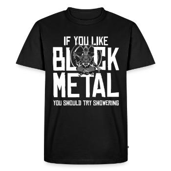 Drôle de Heavy Metal - T-shirt Premium bio Homme - noir - Devant - Nico (187cm)