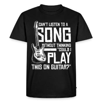 Fan de Heavy Metal & Guitariste - T-shirt Premium bio Homme - noir - Devant - Nico (187cm)