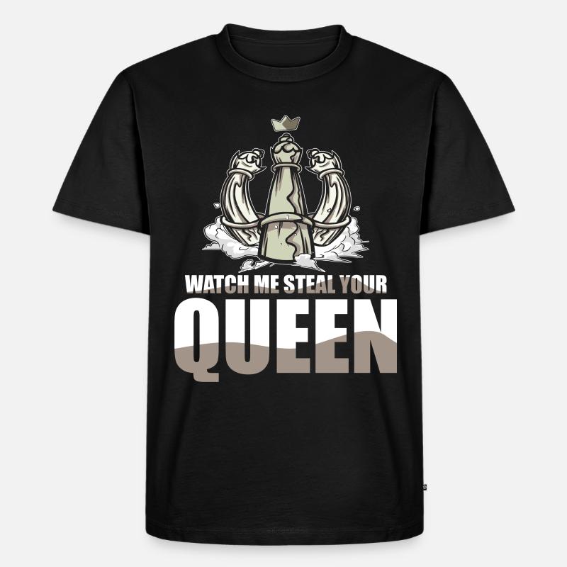 Funny Chess Player - Männer Premium Bio T-Shirt - Schwarz