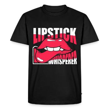 Rouge à lèvres Whisperer - Maquilleuse - T-shirt Premium bio Homme - noir - Devant - Nico (187cm)