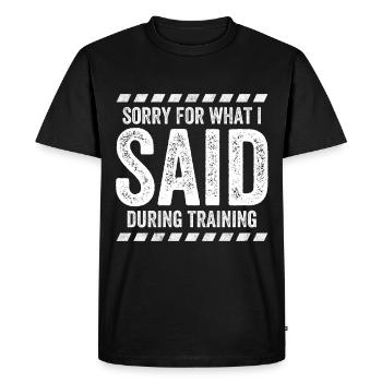 Personal Trainer - Men's Premium Organic T-Shirt - black - Front - Nico (187cm)