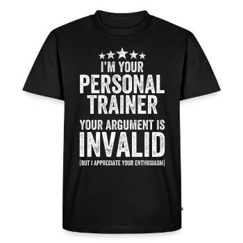 I'm Your Personal Trainer Funny - Men's Premium Organic T-Shirt - black - Front - Nico (187cm)