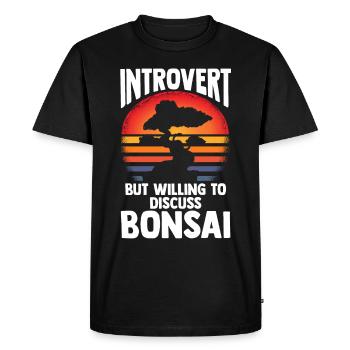 Bonsai Tree - Men's Premium Organic T-Shirt - black - Front - Nico (187cm)