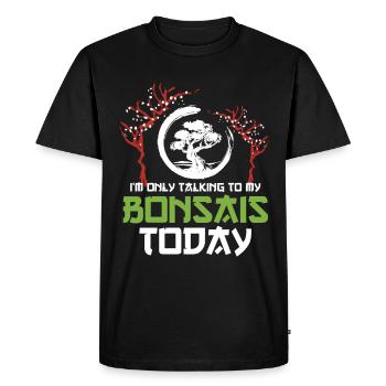 Bonsaï - T-shirt Premium bio Homme - noir - Devant - Nico (187cm)
