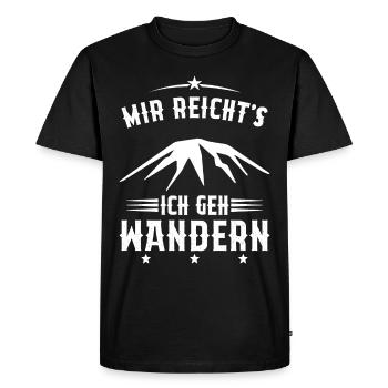 Assez je Vais Randonnée Cadeau montagnes vintage - T-shirt Premium bio Homme - noir - Devant - Nico (187cm)