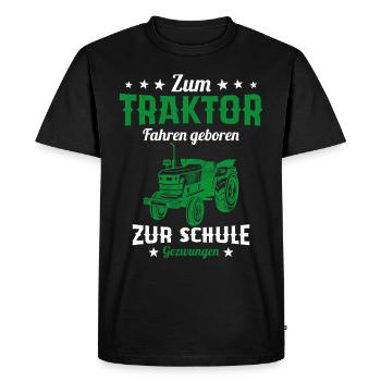 Né pour conduire un tracteur humour cadeau - T-shirt Premium bio Homme - noir - Devant - Nico (187cm)