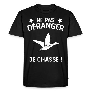 Ne Pas déranger Je Chasse ! - T-shirt Premium bio Homme - noir - Devant - Nico (187cm)