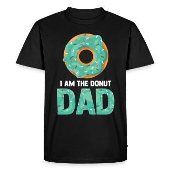 Donut Lover Papa - T-shirt Premium bio Homme - noir - Devant - Nico (187cm)