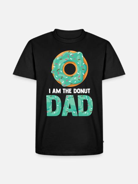 Donut Lover Papa - T-shirt Premium bio Homme - noir