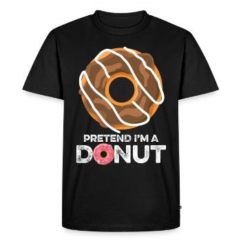 Donut Lover - Men's Premium Organic T-Shirt - black - Front - Nico (187cm)