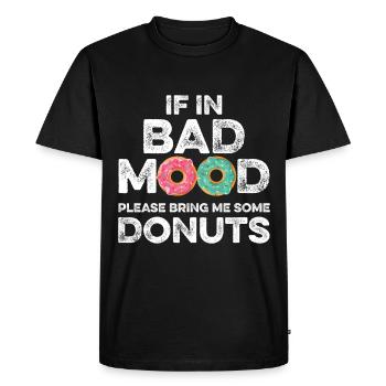 Donut Lover - Men's Premium Organic T-Shirt - black - Front - Nico (187cm)
