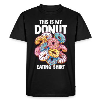 Donut Lover - Men's Premium Organic T-Shirt - black - Front - Nico (187cm)