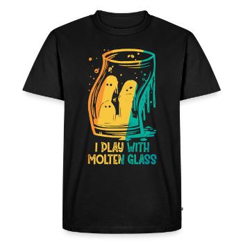 Glass Blower - Glassblowing - Men's Premium Organic T-Shirt - black - Front - Nico (187cm)