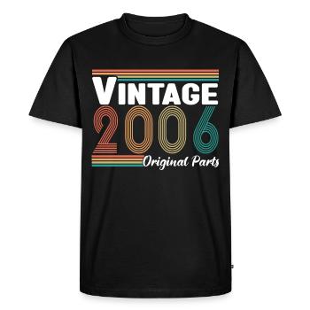 Vintage 2006 Original Parts Cadeau Anniversaire - T-shirt Premium bio Homme - noir - Devant - Nico (187cm)