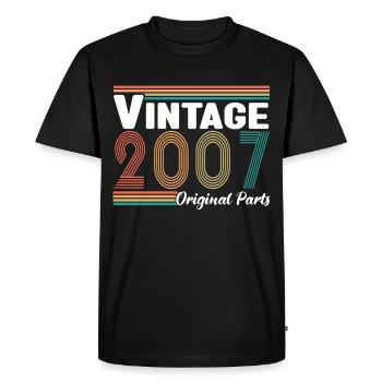 Vintage 2007 Original Parts Cadeau Anniversaire - T-shirt Premium bio Homme - noir - Devant - Nico (187cm)