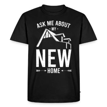 Housewarming Party - New Houseowner - Men's Premium Organic T-Shirt - black - Front - Nico (187cm)