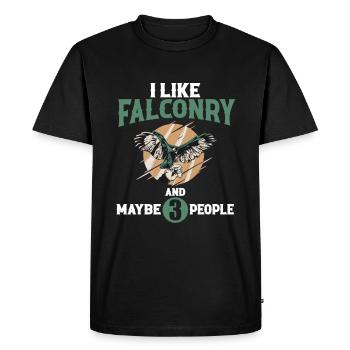 Falcon breeding - Men's Premium Organic T-Shirt - black - Front - Nico (187cm)
