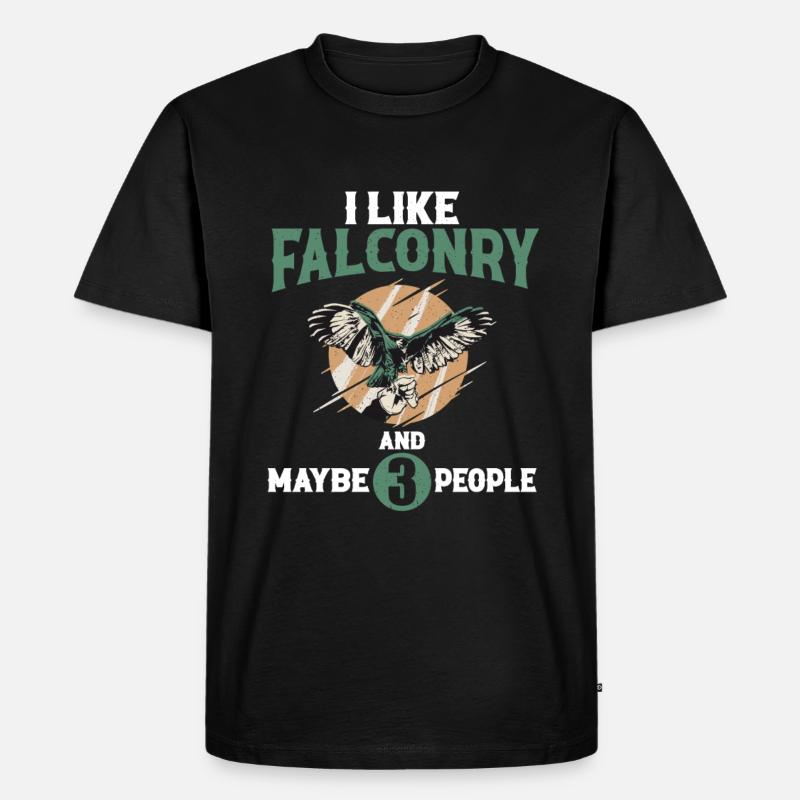 Falkenzucht - Männer Premium Bio T-Shirt - Schwarz