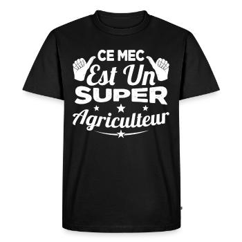 Ce Mec est Un Super Agriculteur Cadeau Humour - T-shirt Premium bio Homme - noir - Devant - Nico (187cm)