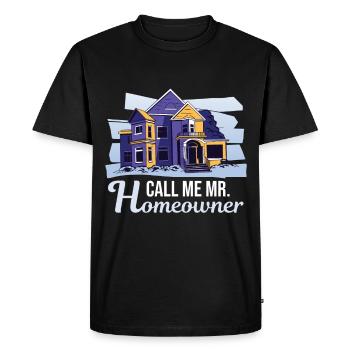 Housewarming Party | Mr. Homeowner - Men's Premium Organic T-Shirt - black - Front - Nico (187cm)