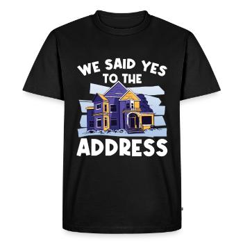 Housewarming Party - Men's Premium Organic T-Shirt - black - Front - Nico (187cm)
