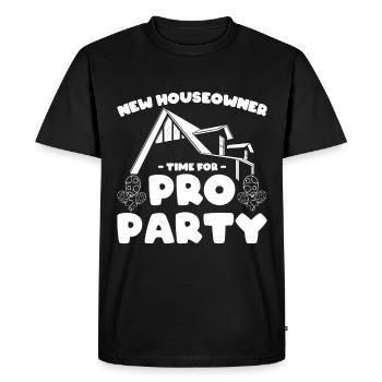 Housewarming Party - Men's Premium Organic T-Shirt - black - Front - Nico (187cm)