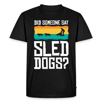Dog Sledding | Mushing - Men's Premium Organic T-Shirt - black - Front - Nico (187cm)