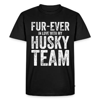 Dog Sledding | Mushing - Men's Premium Organic T-Shirt - black - Front - Nico (187cm)