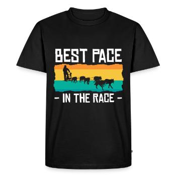 Dog Sledding | Mushing - Men's Premium Organic T-Shirt - black - Front - Nico (187cm)