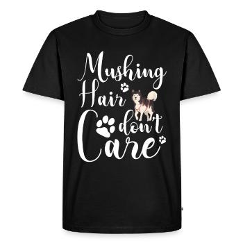 Dog Sledding | Mushing - Men's Premium Organic T-Shirt - black - Front - Nico (187cm)