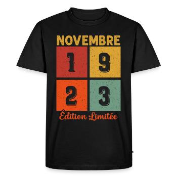 Novembre 1923 Édition limitée - T-shirt Premium bio Homme - noir - Devant - Nico (187cm)