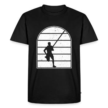 Pole vault - Men's Premium Organic T-Shirt - black - Front - Nico (187cm)