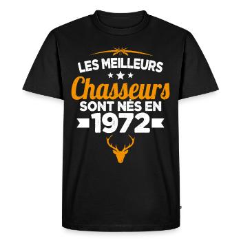 Les Meilleurs Chasseurs nés en 1972 Cadeau - T-shirt Premium bio Homme - noir - Devant - Nico (187cm)