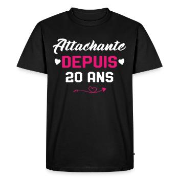 Femme Cadeau Anniversaire 20 ans Fille Humour - T-shirt Premium bio Homme - noir - Devant - Nico (187cm)