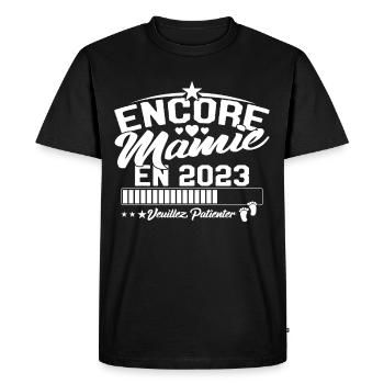 Encore Mamie En 2023 Cadeau Future Grand-mère - T-shirt Premium bio Homme - noir - Devant - Nico (187cm)