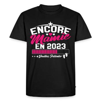 Encore Mamie En 2023 Cadeau Future Grand-mère - T-shirt Premium bio Homme - noir - Devant - Nico (187cm)