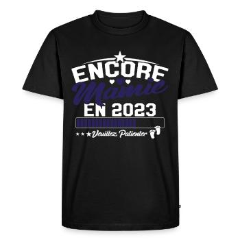 Encore Mamie En 2023 Cadeau Future Grand-mère - T-shirt Premium bio Homme - noir - Devant - Nico (187cm)