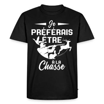 Idée Drôle De Cadeau De Chasse Pour Un Chasseur - T-shirt Premium bio Homme - noir - Devant - Nico (187cm)