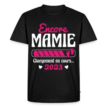 Encore Mamie En 2023 Cadeau Future Grand-mère - T-shirt Premium bio Homme - noir - Devant - Nico (187cm)