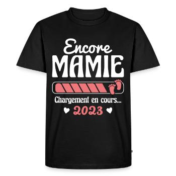 Encore Mamie En 2023 Cadeau Future Grand-mère - T-shirt Premium bio Homme - noir - Devant - Nico (187cm)