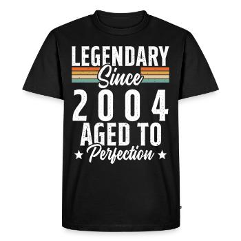 Legendary since 2004 - Men's Premium Organic T-Shirt - black - Front - Nico (187cm)