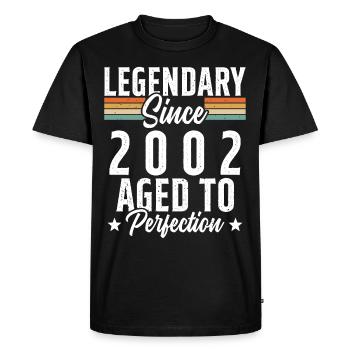Légendaire Depuis 2002 - T-shirt Premium bio Homme - noir - Devant - Nico (187cm)