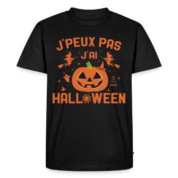 J'Peux Pas J'ai Halloween Humour - T-shirt Premium bio Homme - noir - Devant - Nico (187cm)