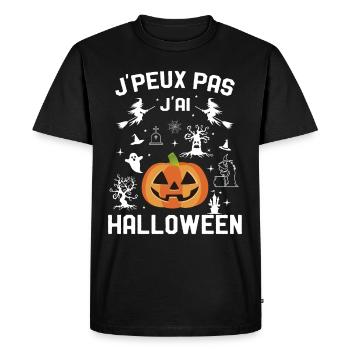 J'Peux Pas J'ai Halloween Humour - T-shirt Premium bio Homme - noir - Devant - Nico (187cm)
