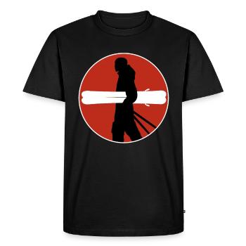 Alpin Sports d'hiver Ski Montagne Alpes Piste de - T-shirt Premium bio Homme - noir - Devant - Nico (187cm)