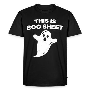 Here is the Boo Halloween Humor sheet - Men's Premium Organic T-Shirt - black - Front - Nico (187cm)