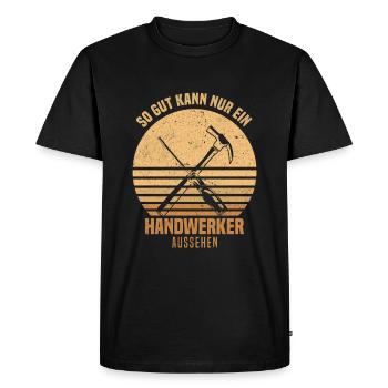Craftsman - Men's Premium Organic T-Shirt - black - Front - Nico (187cm)