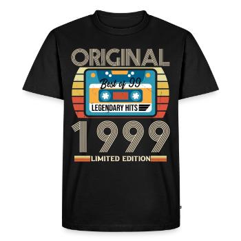 Cadeau D'anniversaire Vintage 1999 Original - T-shirt Premium bio Homme - noir - Devant - Nico (187cm)