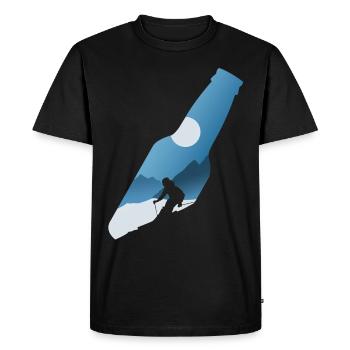 Apres Ski Beer Skiing Mountains Ski - Men's Premium Organic T-Shirt - black - Front - Nico (187cm)