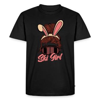 Costume Ski Girl Snowboard Ski Lapin - T-shirt Premium bio Homme - noir - Devant - Nico (187cm)